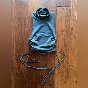 Zara Mock Neck Tank, with Adjustable Rouged Sides Size Small